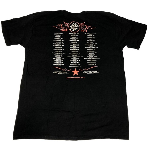 Zac Brown Band 2013 Concert Tour Black Shirt T-Shirt Lucy Justice Goods Size XL - Picture 8 of 9